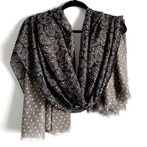 Regina Schrecker “Free Time” Paisley & Polka Dot Print Scarf